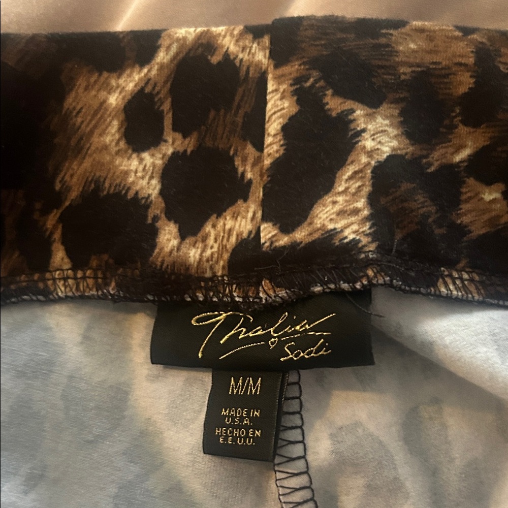 NWT Thalia Sodi Leopard Print Women's Pants - Picture 5 of 6